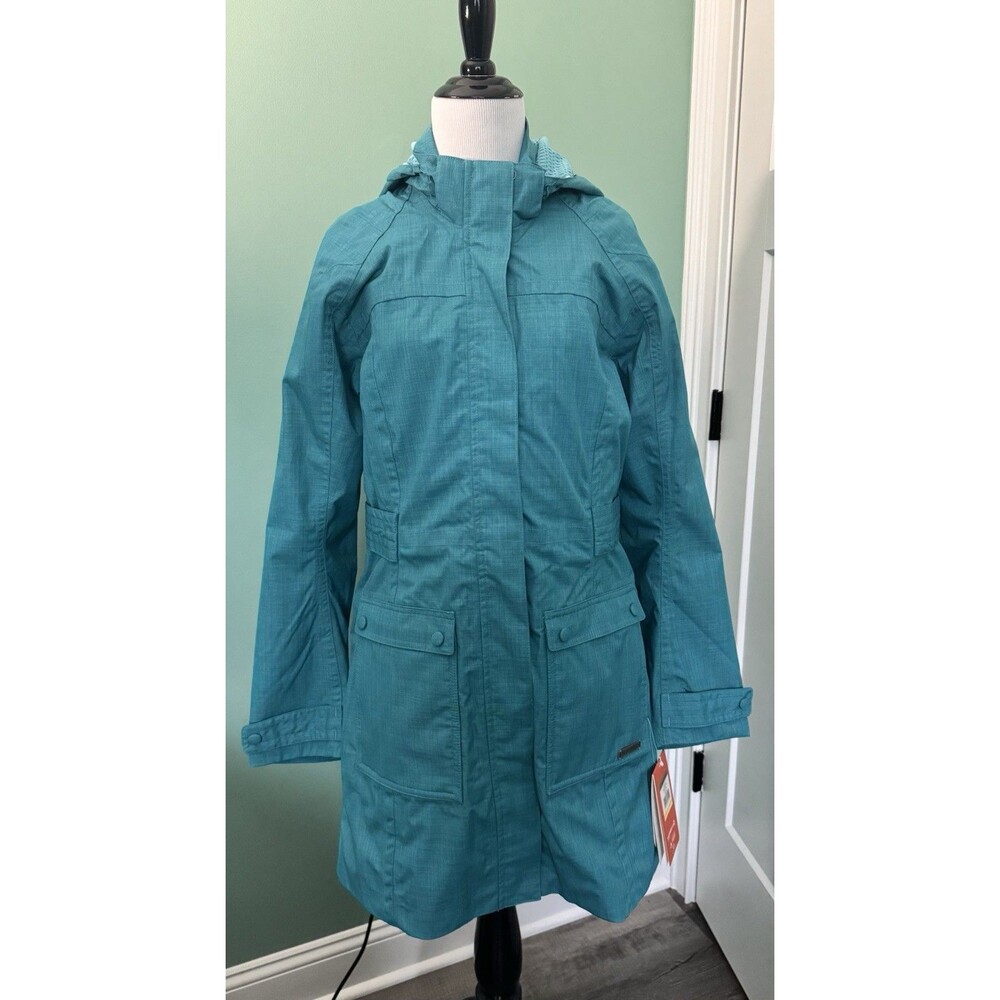 NWT MERRELL Urbaine Rain Jacket In Lagoon - Medium M - Longer Length!